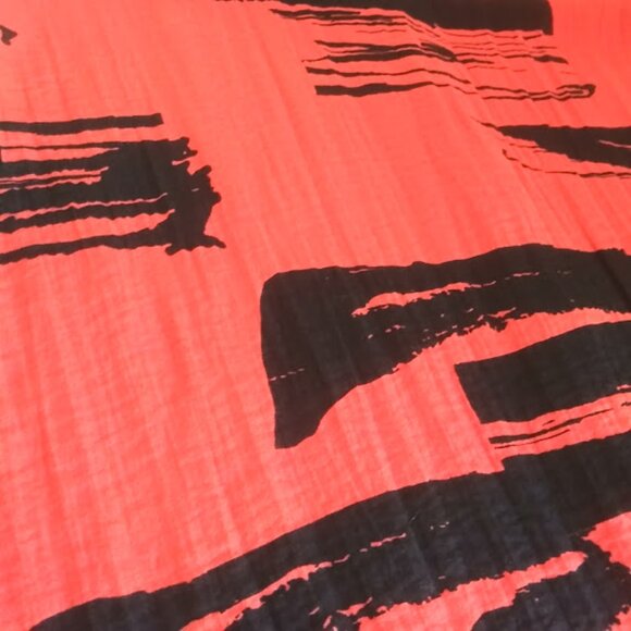 Ali Miles women's size M red and black artsy blouse - Picture 12 of 16